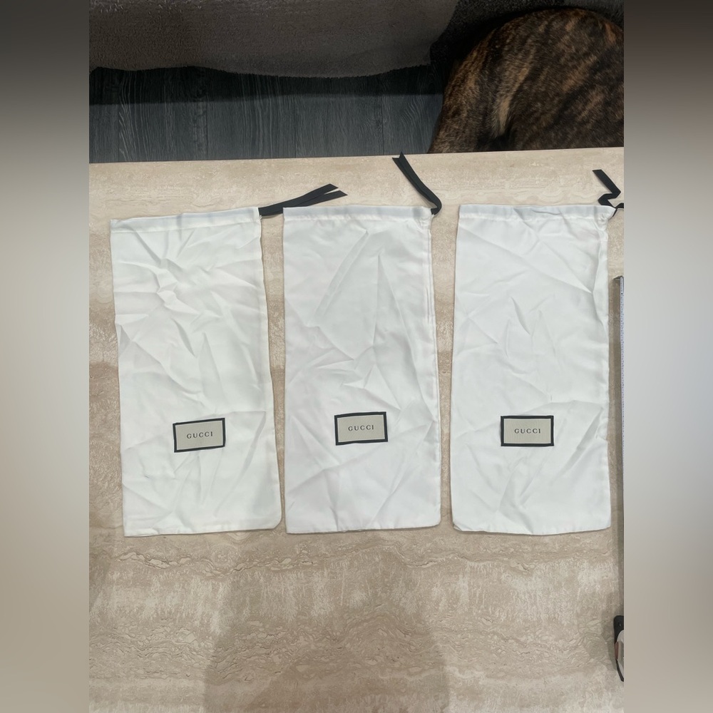 Gucci Dust bags. Set of 3, use for shoes, bags, clothes, travel, etc.